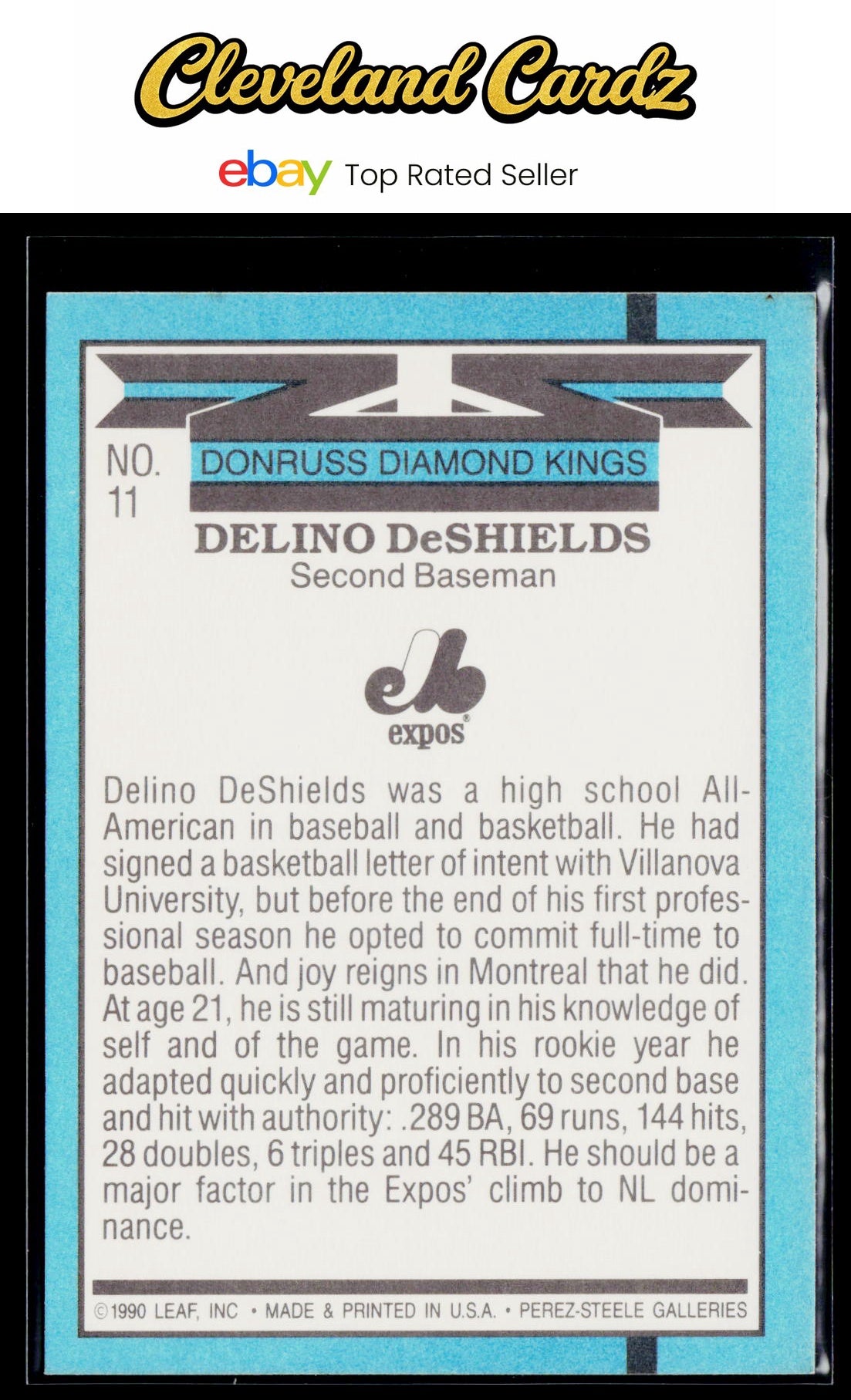 1991 Donruss #11 Delino DeShields