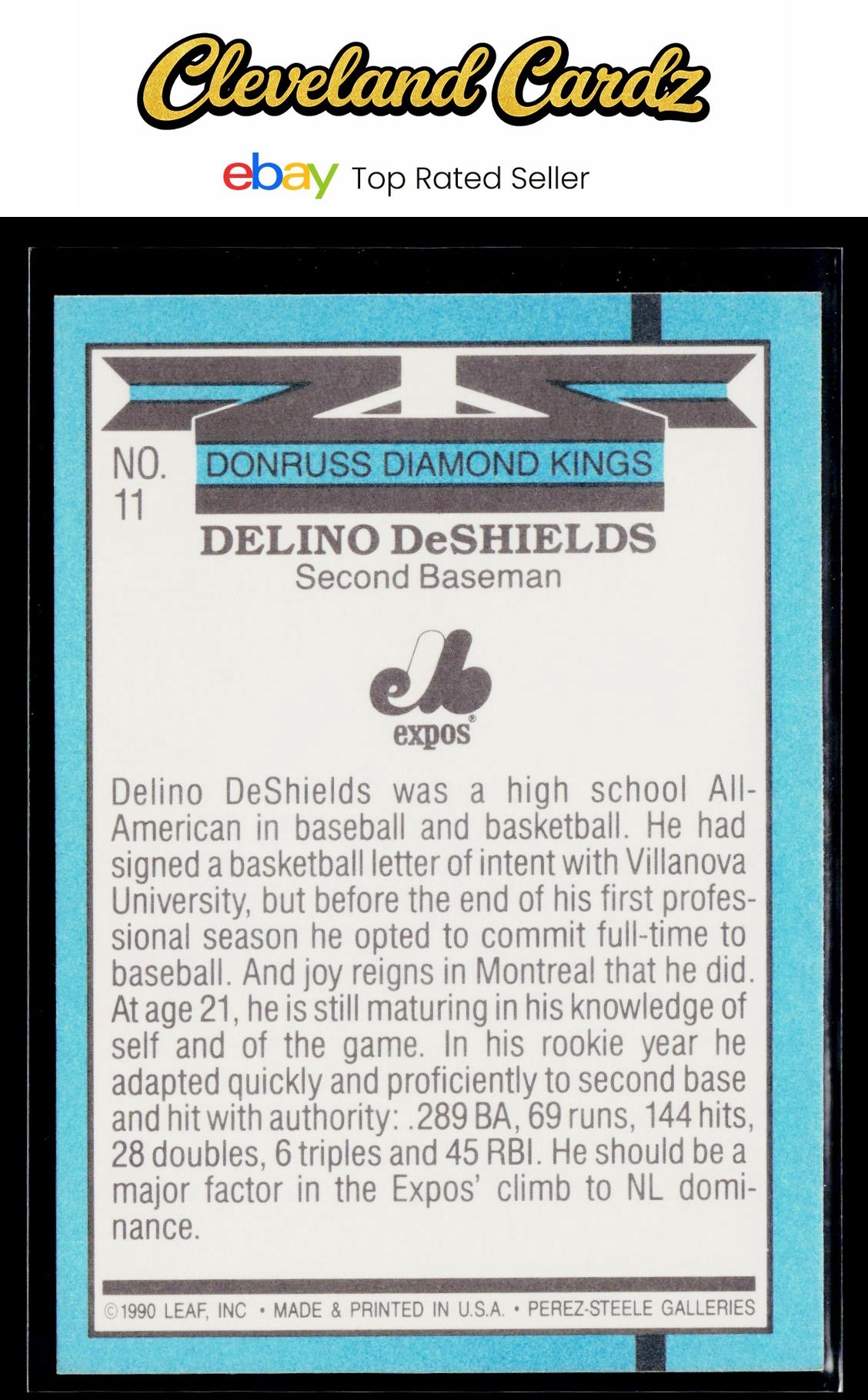 1991 Donruss #11 Delino DeShields