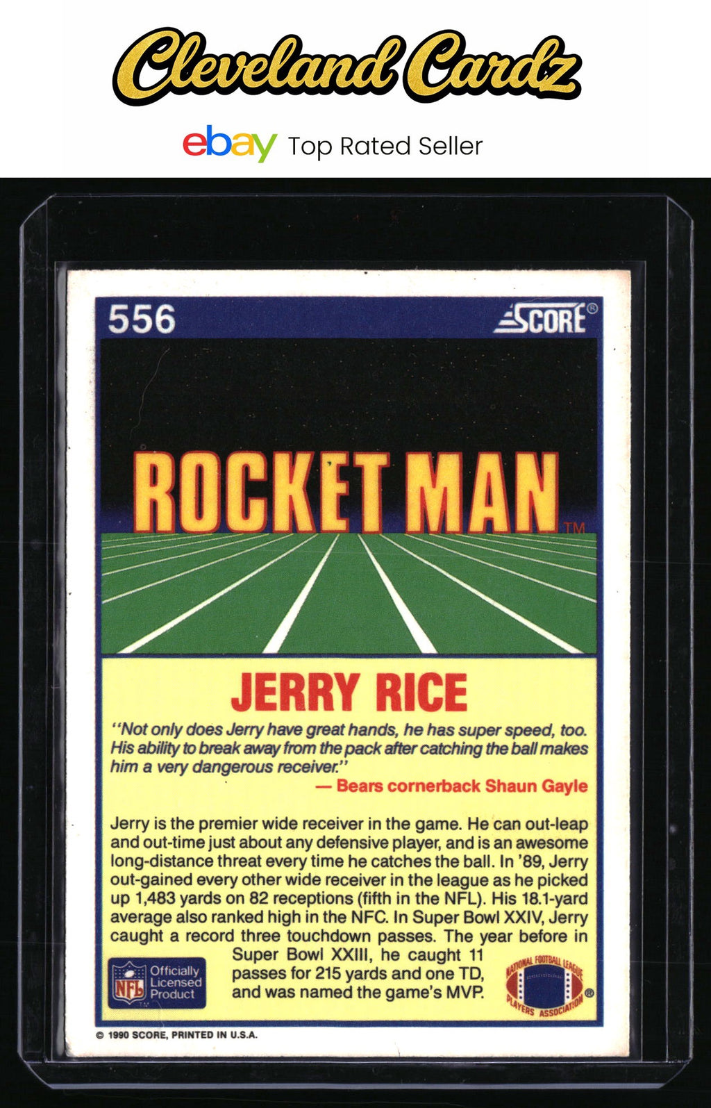 1990 Score #556 Jerry Rice