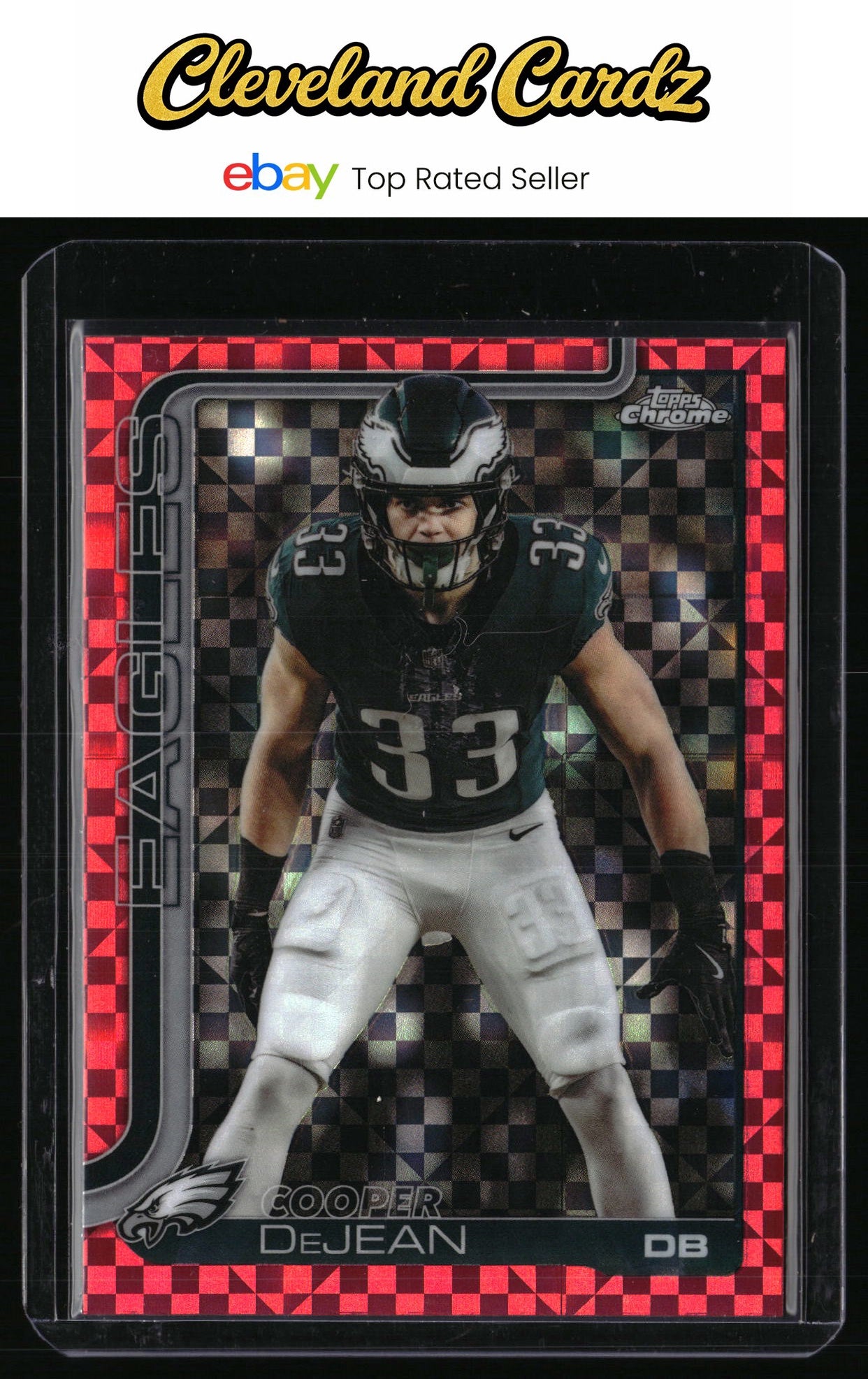 2025 Topps Chrome #252 Cooper DeJean Pink X-Fractor