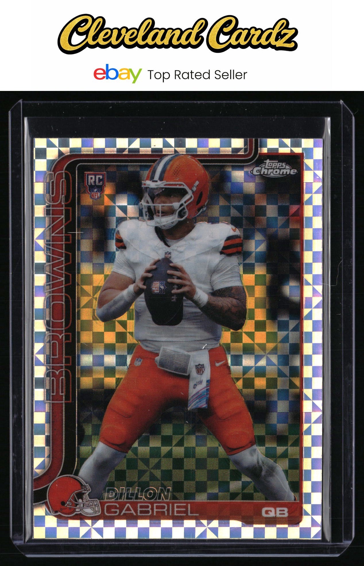 2025 Topps Chrome #317 Dillon Gabriel X-Fractor RC