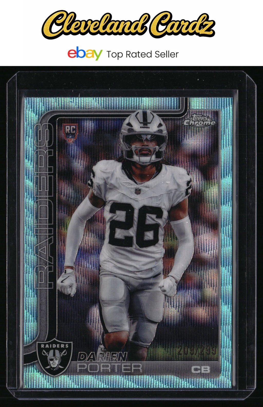 2025 Topps Chrome #367 Darien Porter Teal Wave Refractor #/299 RC