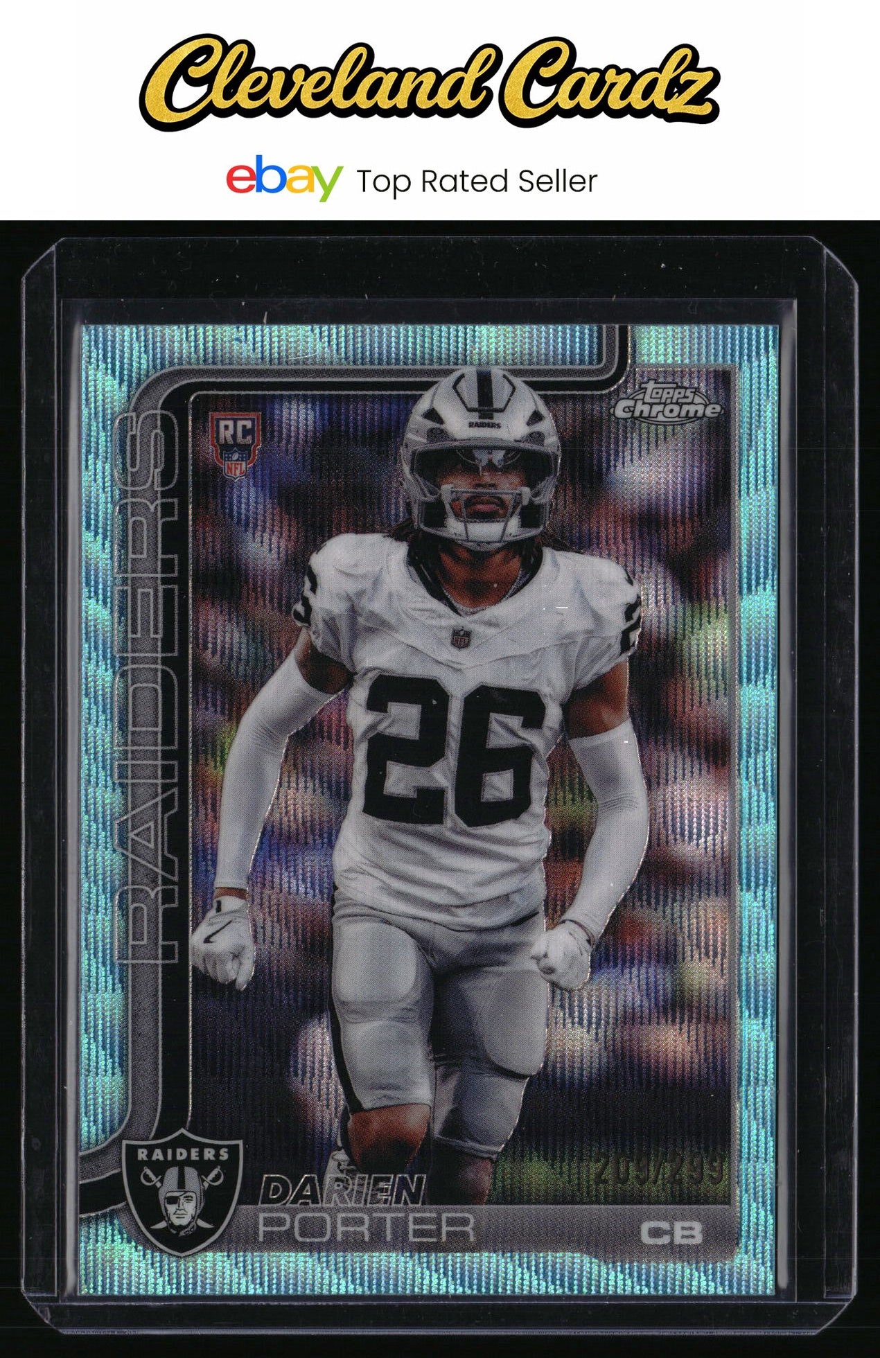 2025 Topps Chrome #367 Darien Porter Teal Wave Refractor #/299 RC