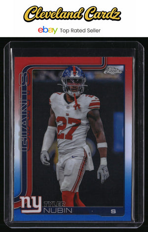 2025 Topps Chrome #231 Tyler Nubin Red White and Blue Refractor