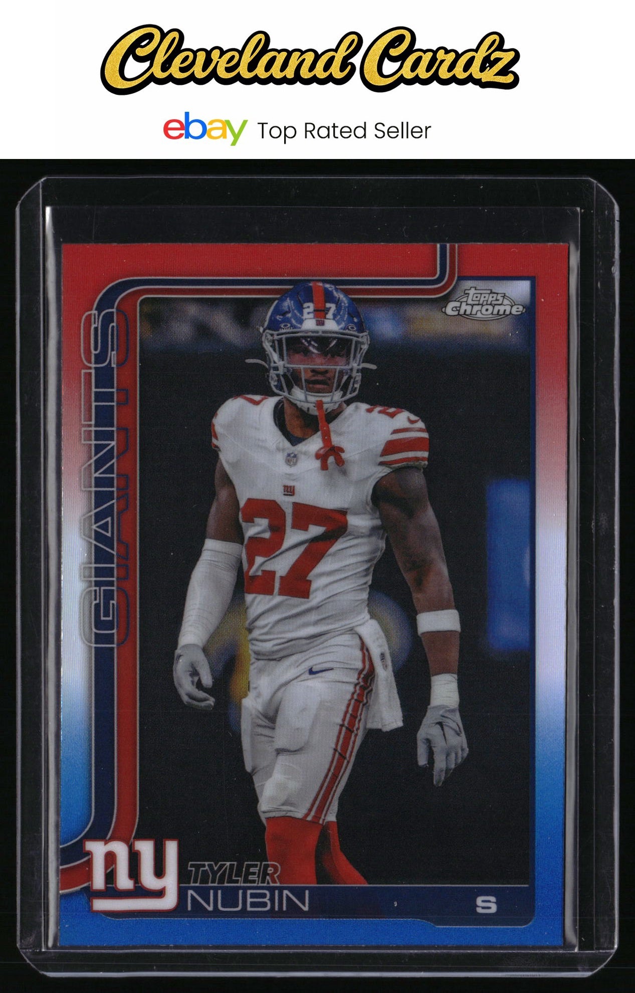 2025 Topps Chrome #231 Tyler Nubin Red White and Blue Refractor