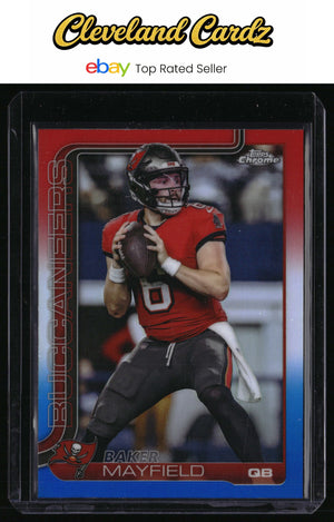 2025 Topps Chrome #281 Baker Mayfield Red White and Blue Refractor