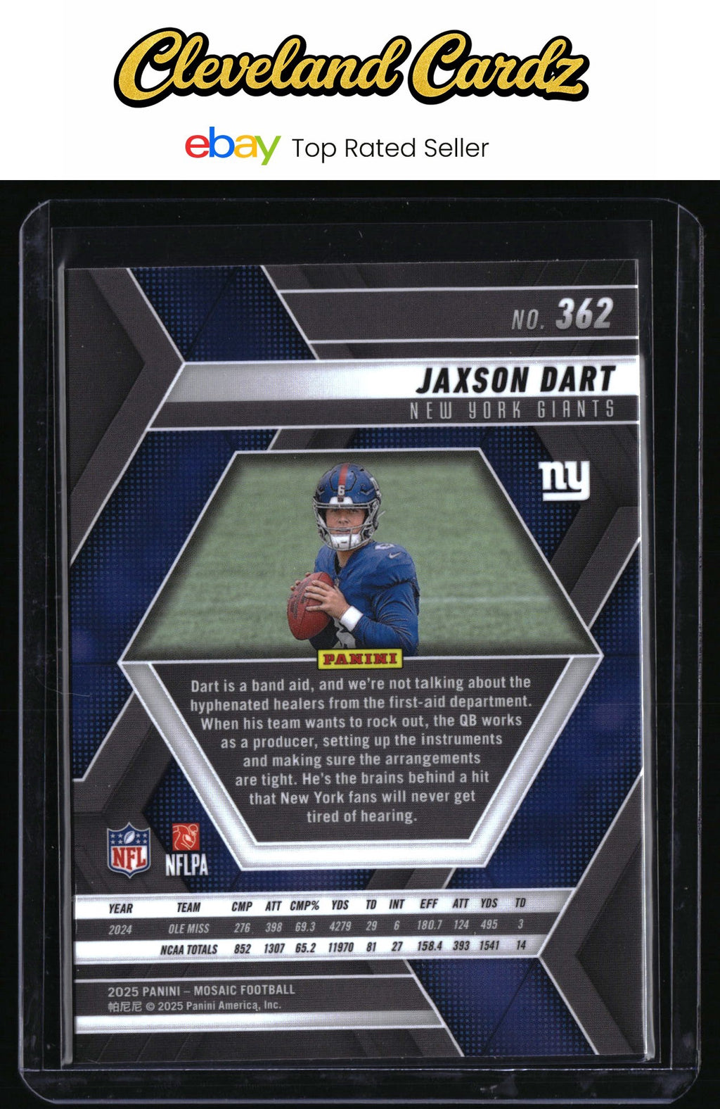 2025 Panini Mosaic #362 Jaxson Dart RC