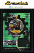 2025 Panini Prizm #RGR-MGN Matthew Golden Rookie Gear Neon Green Pulsar RC