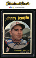 1959 Topps #335 Johnny Temple On-Card Auto