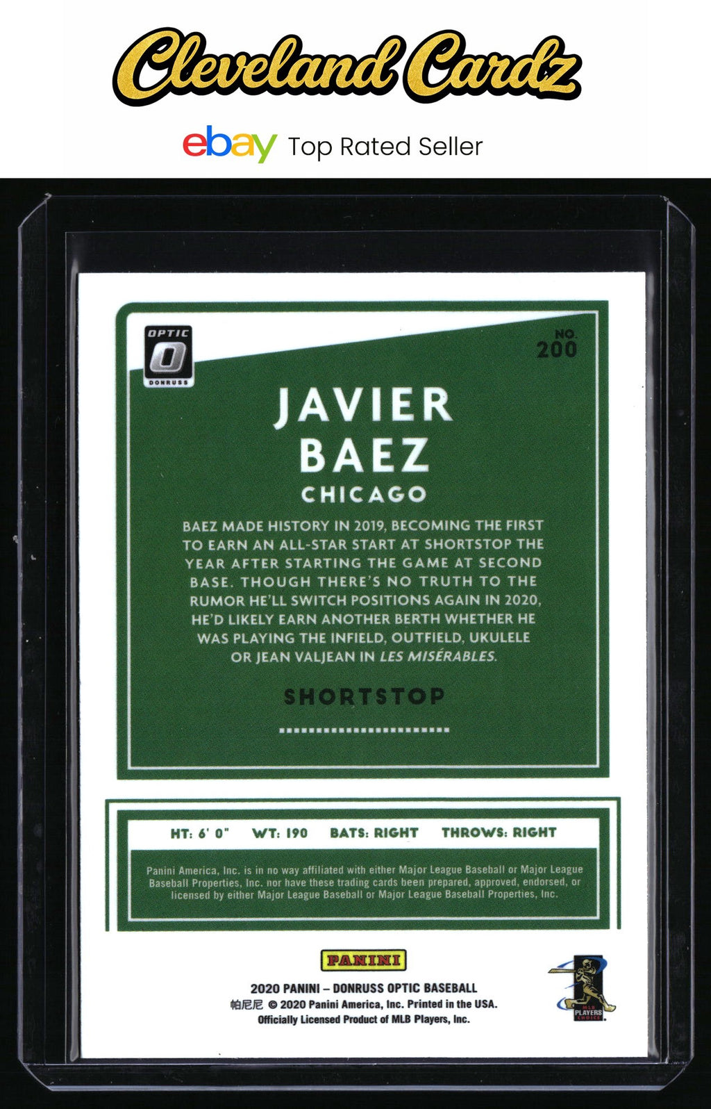 2020 Donruss Optic #200 Javier Baez