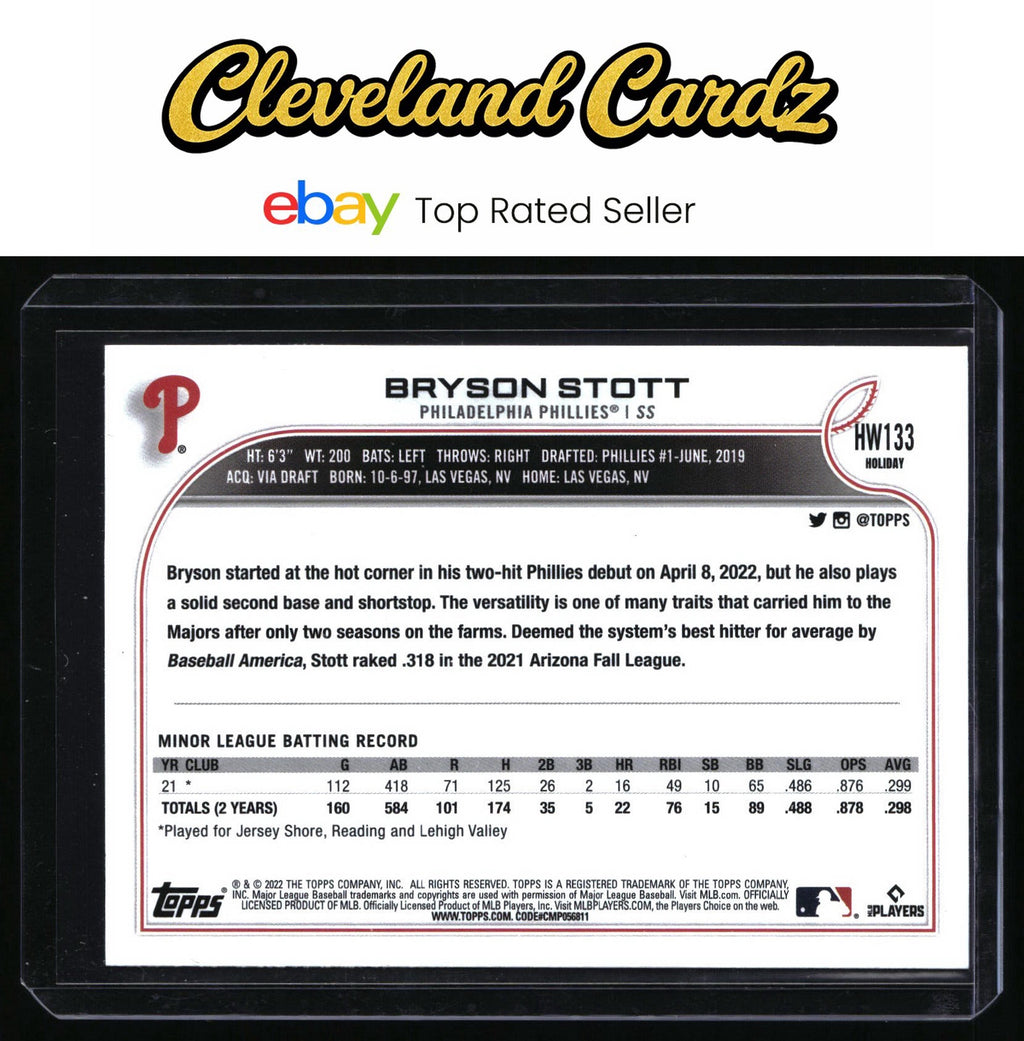 2022 Topps Holiday #HW133 Bryson Stott RC