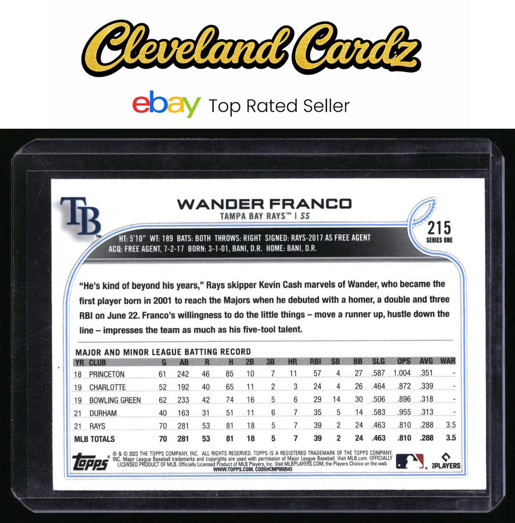 2022 Topps #215b Wander Franco RC