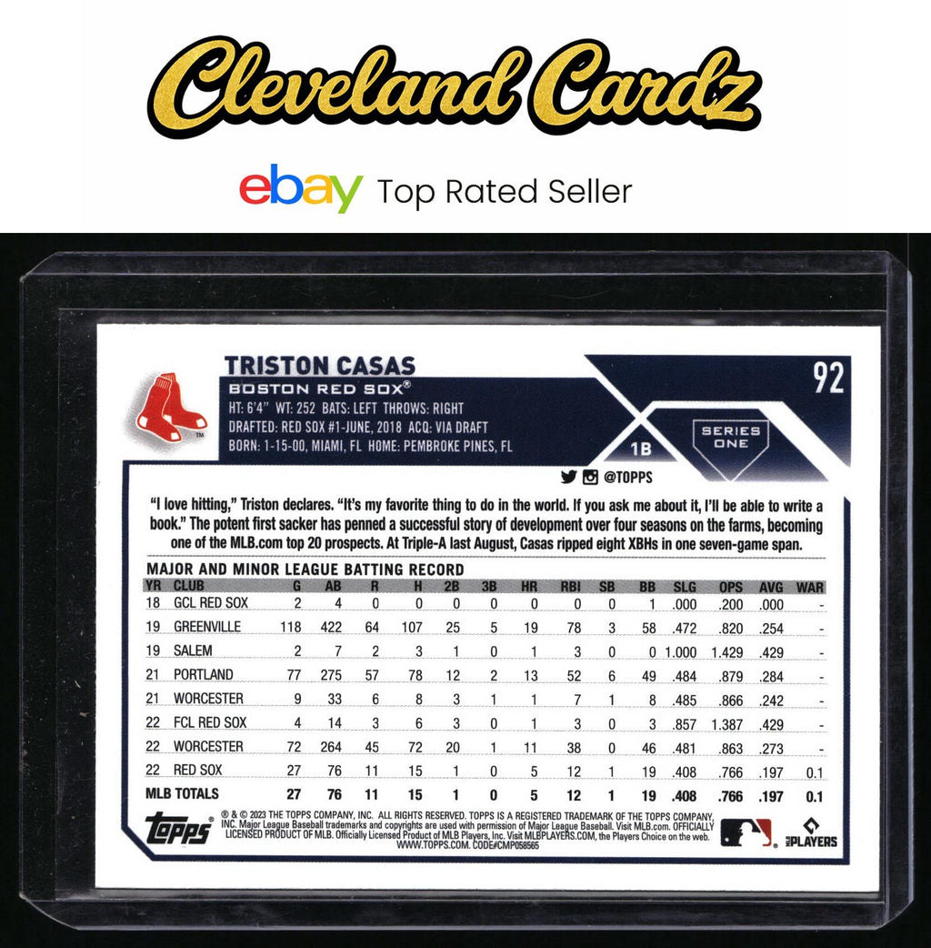 2023 Topps #92 Triston Casas RC
