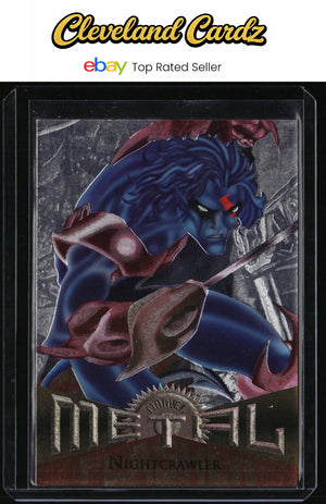 1995 Metal Marvel #7 Nightcrawler Silver Flasher
