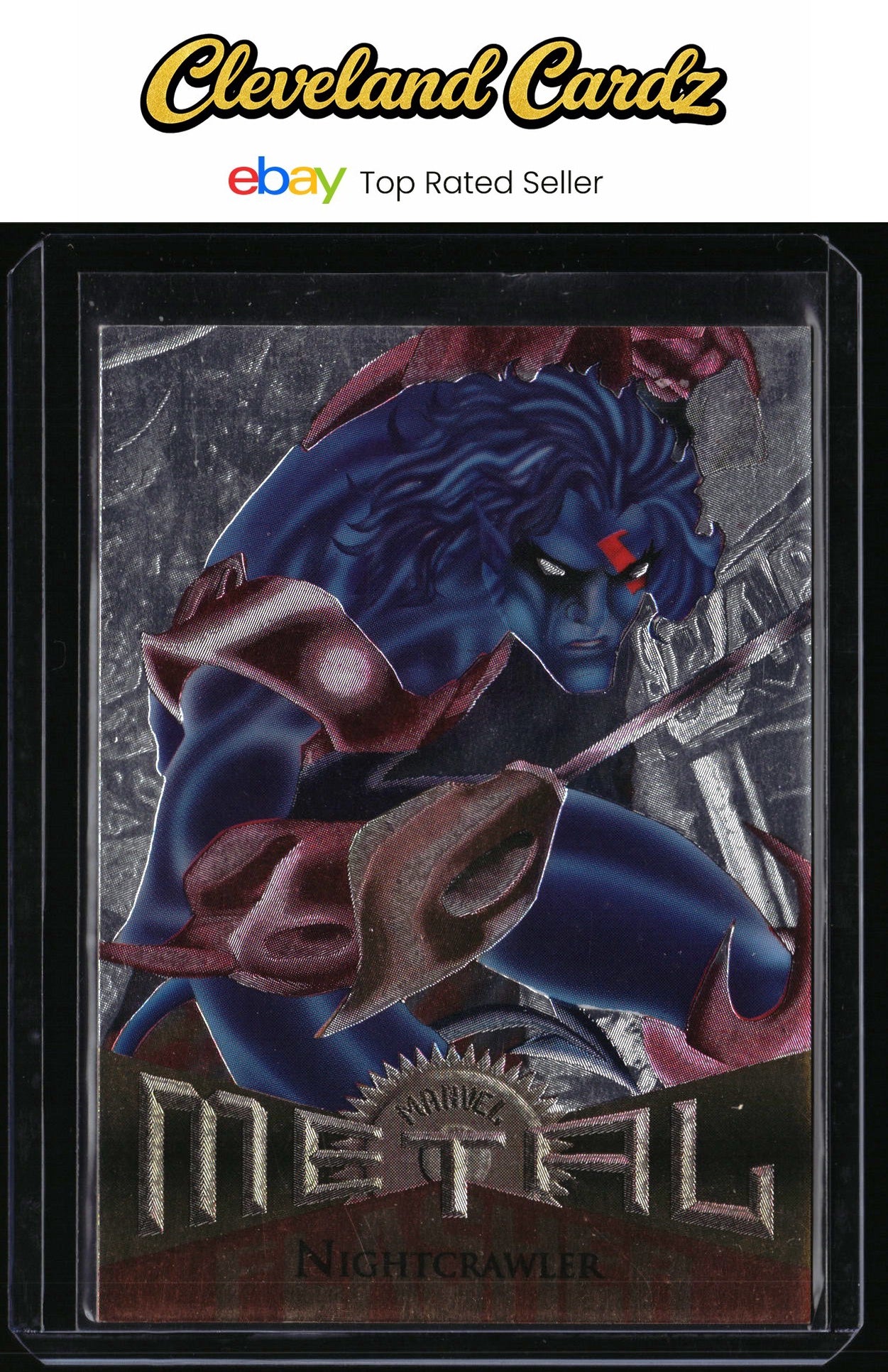 1995 Metal Marvel #7 Nightcrawler Silver Flasher