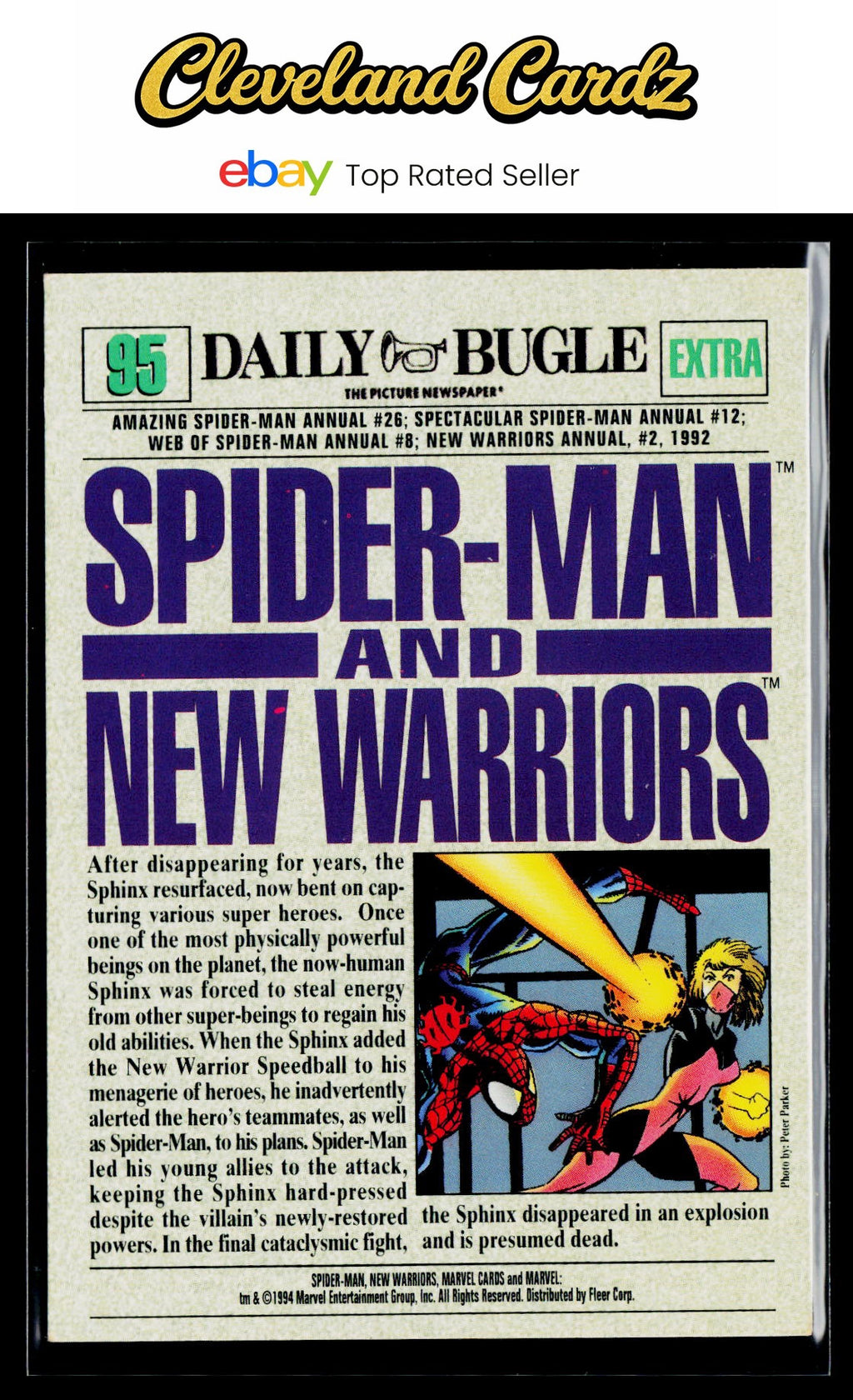1994 Fleer The Amazing Spider-Man #95 Spider-Man &amp; New Warriors