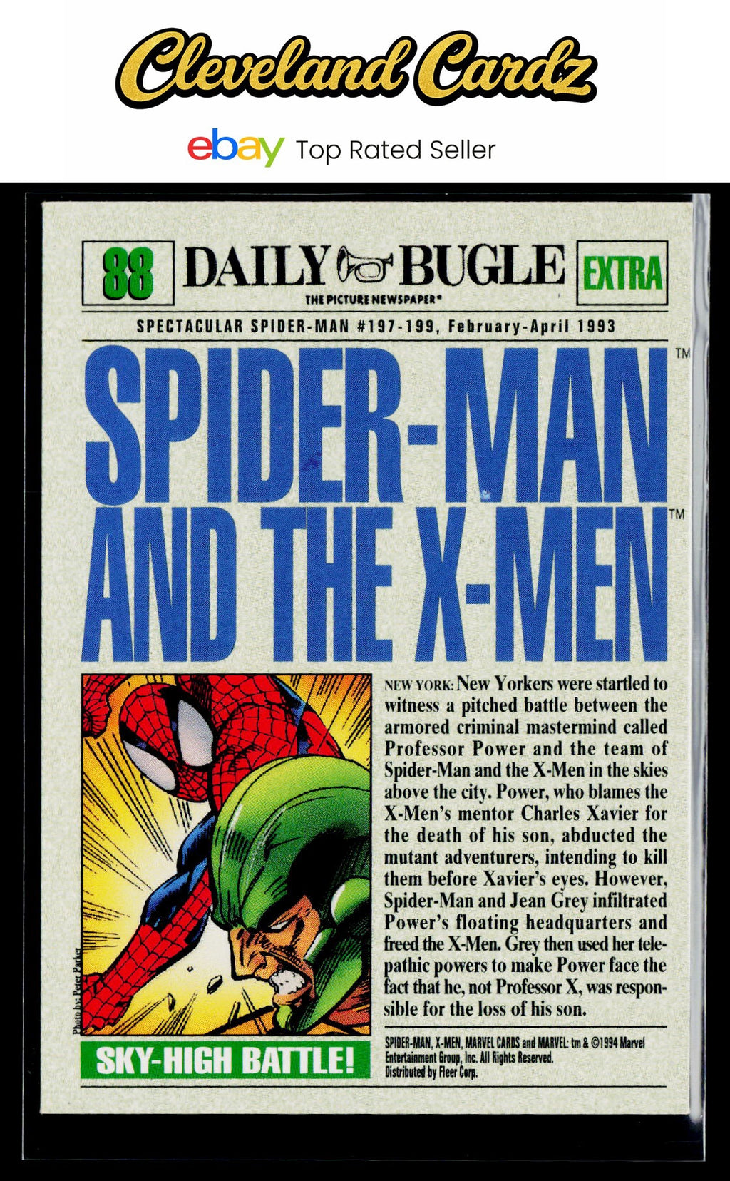 1994 Fleer The Amazing Spider-Man #88 Spider-Man &amp; X-Men