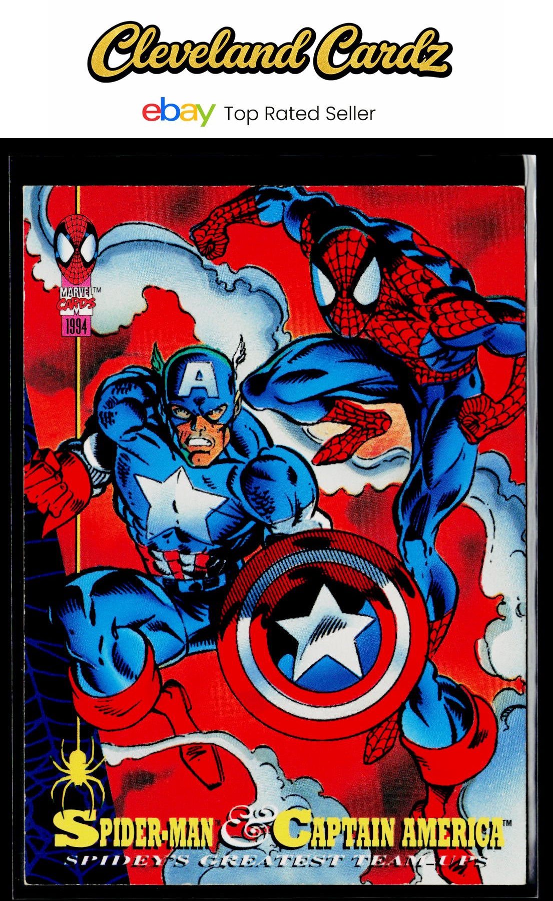 1994 Fleer The Amazing Spider-Man #90 Spider-Man &amp; Captain America