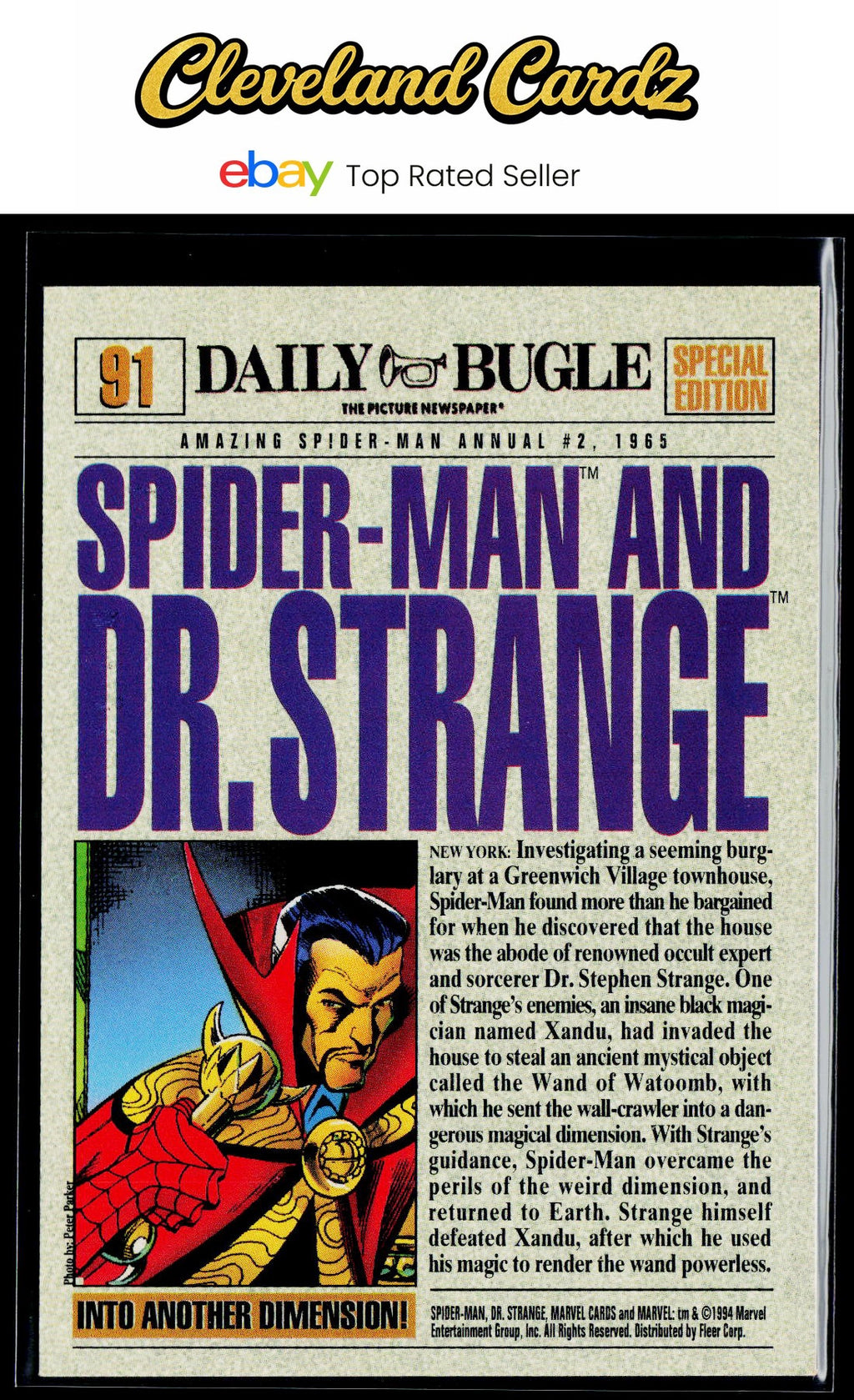 1994 Fleer The Amazing Spider-Man #91 Spider-Man &amp; Doctor Strange