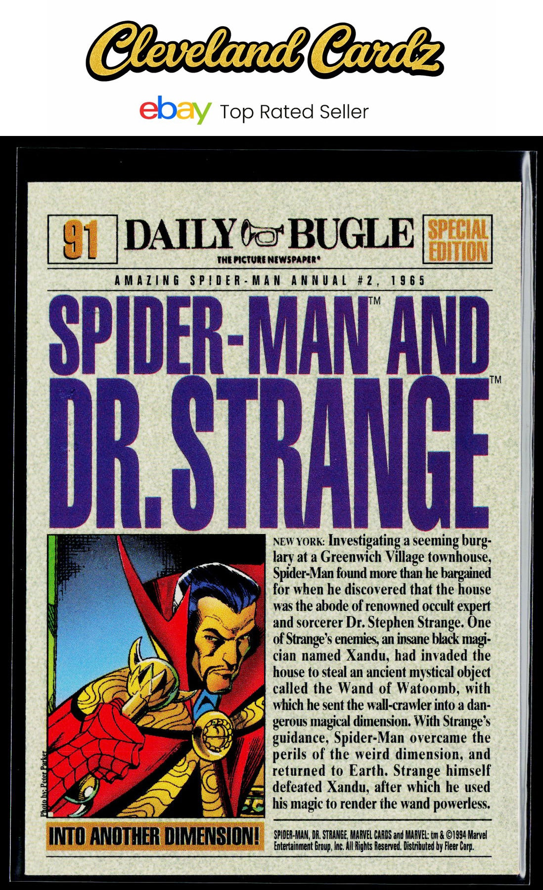 1994 Fleer The Amazing Spider-Man #91 Spider-Man &amp; Doctor Strange