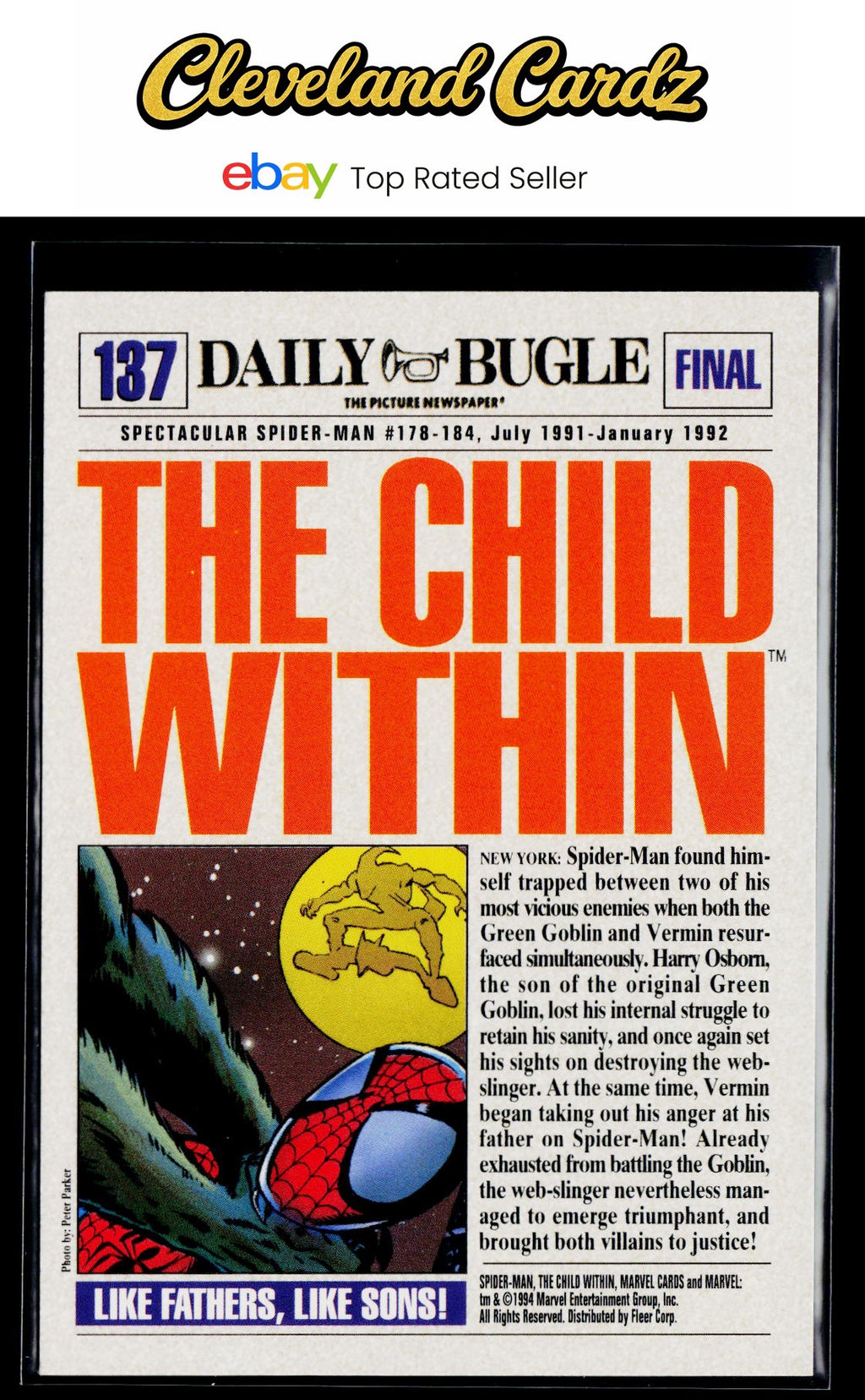 1994 Fleer The Amazing Spider-Man #137 The Child Within