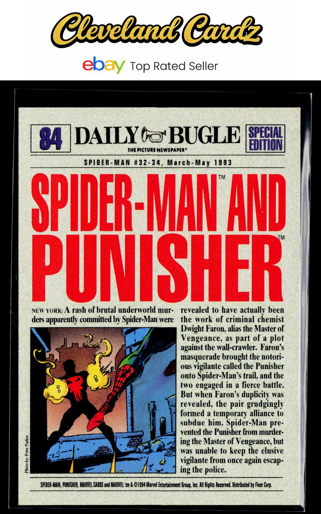 1994 Fleer The Amazing Spider-Man #84 Spider-Man & Punisher