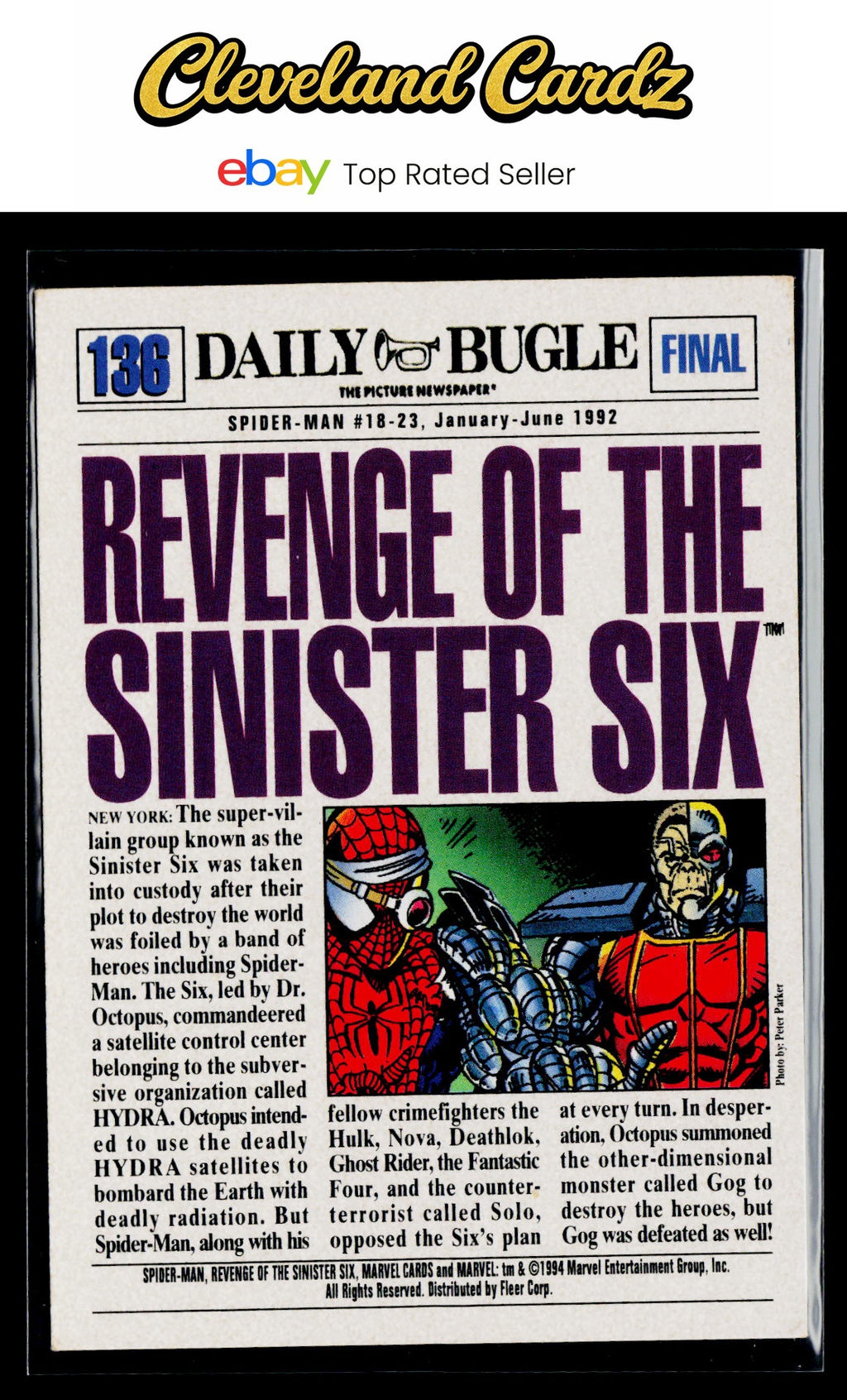 1994 Fleer The Amazing Spider-Man #136 Revenge of the Sinister Six
