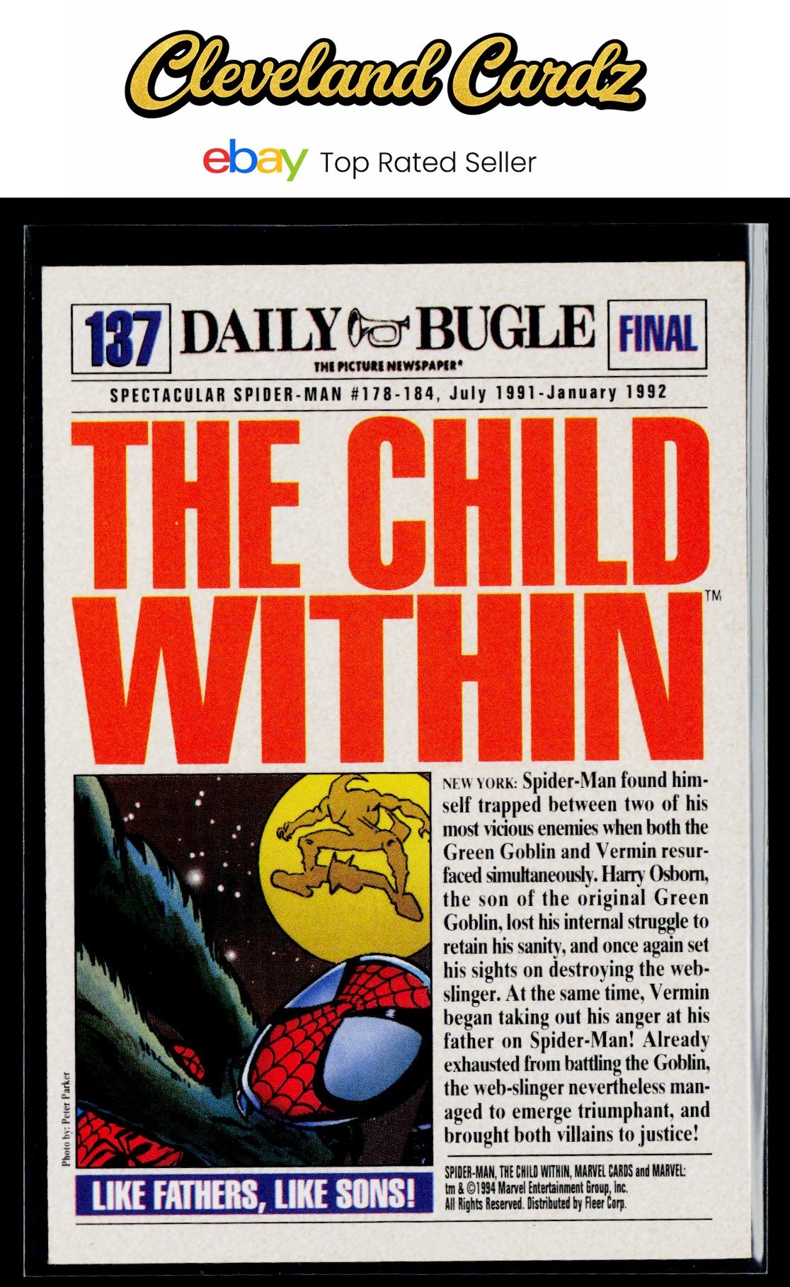 1994 Fleer The Amazing Spider-Man #137 The Child Within