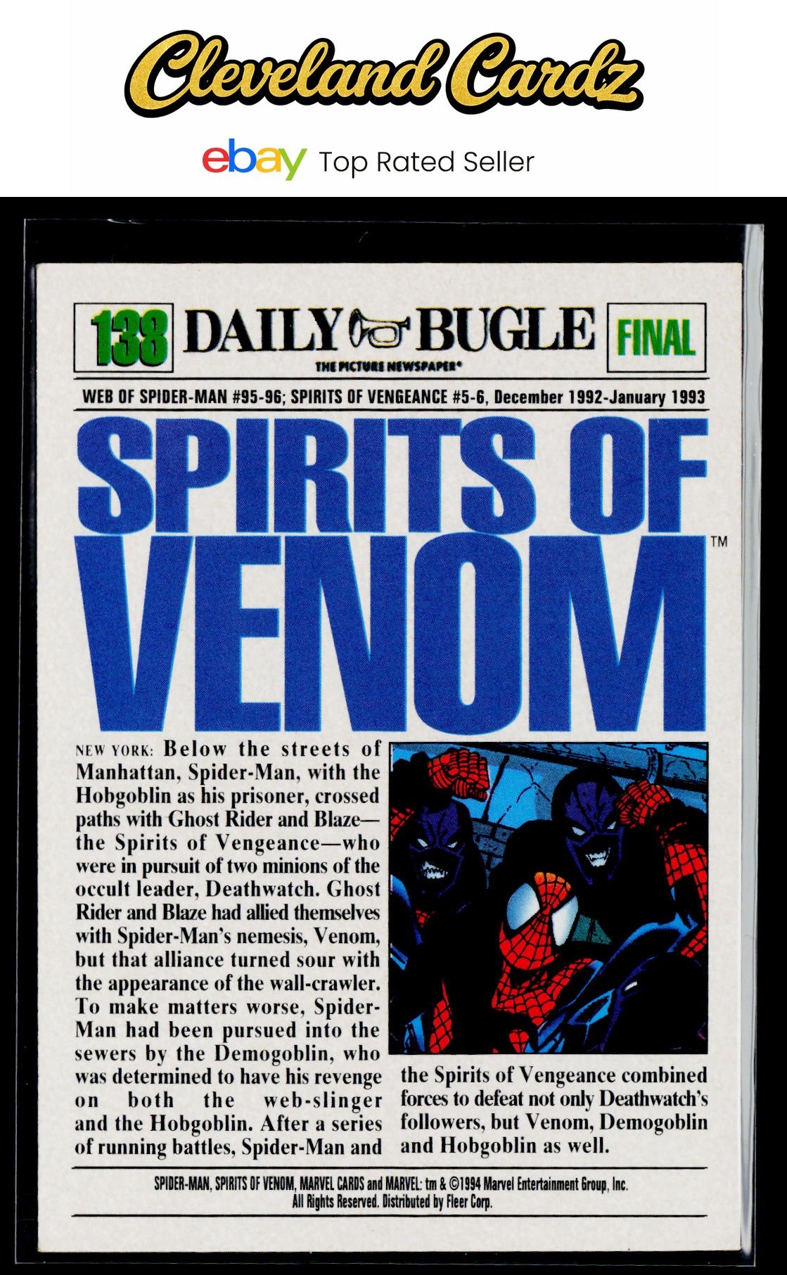 1994 Fleer The Amazing Spider-Man #138 Spirits of Venom