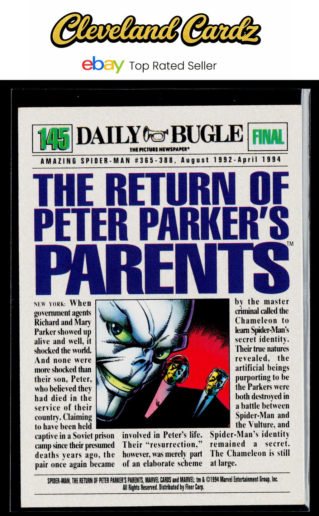1994 Fleer The Amazing Spider-Man #145 The Return of Peter Parker's Parents