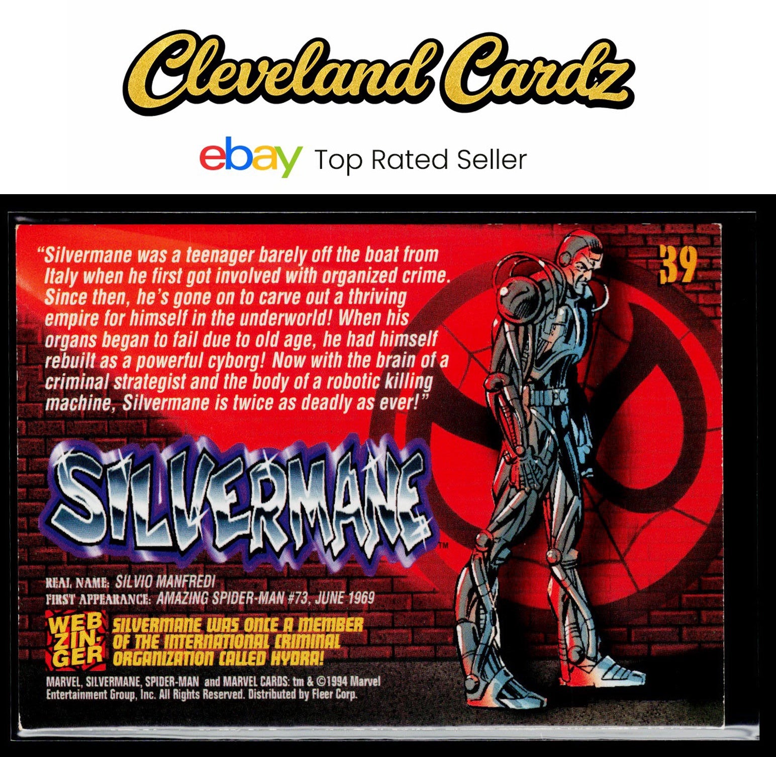 1994 Fleer The Amazing Spider-Man #39 Silvermane