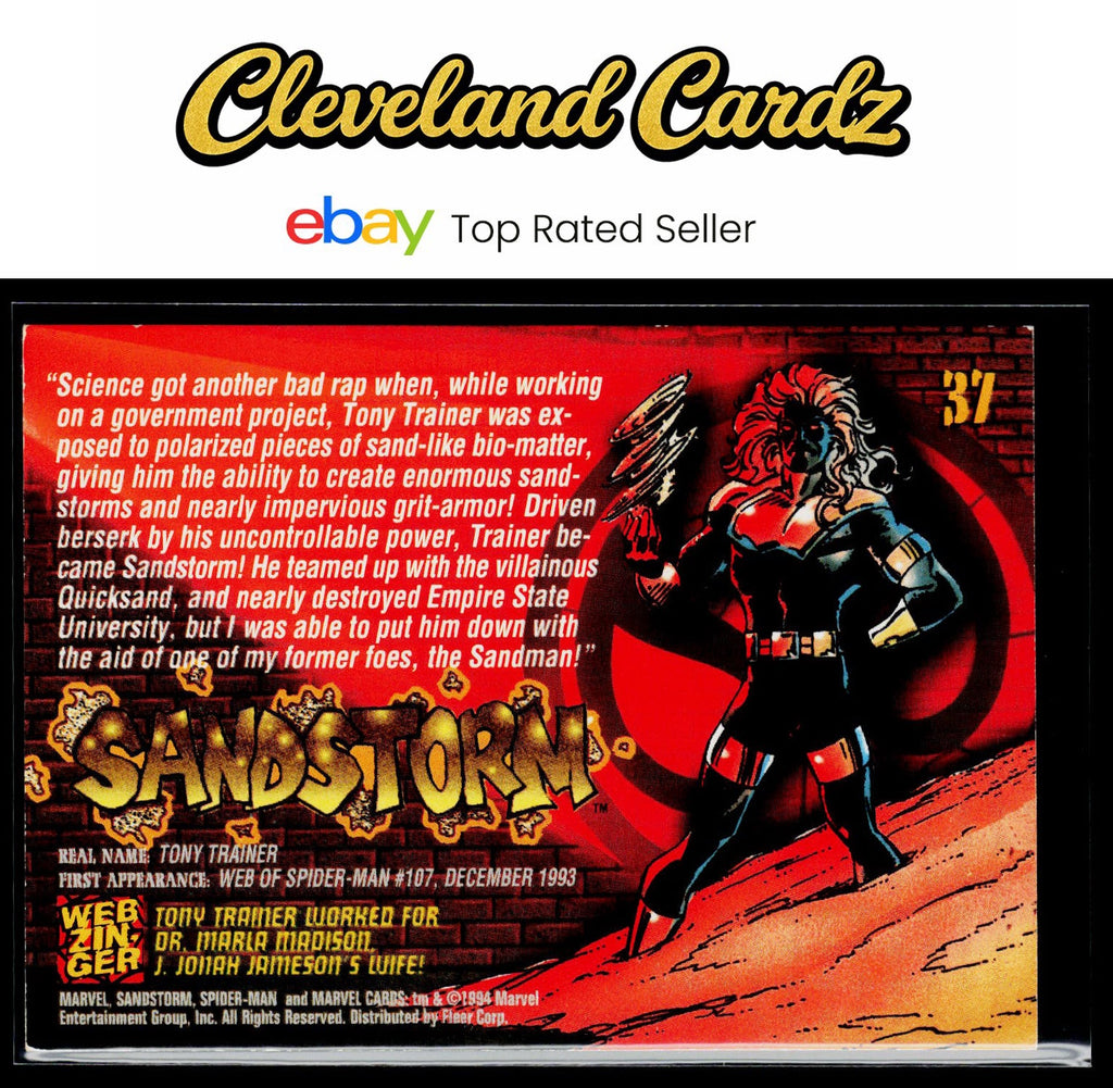 1994 Fleer The Amazing Spider-Man #37 Sandstorm