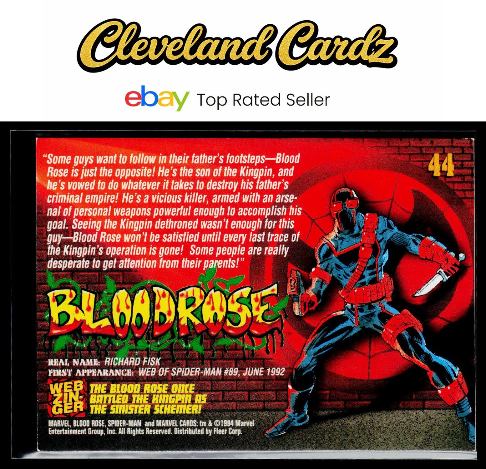 1994 Fleer The Amazing Spider-Man #44 Blood Rose