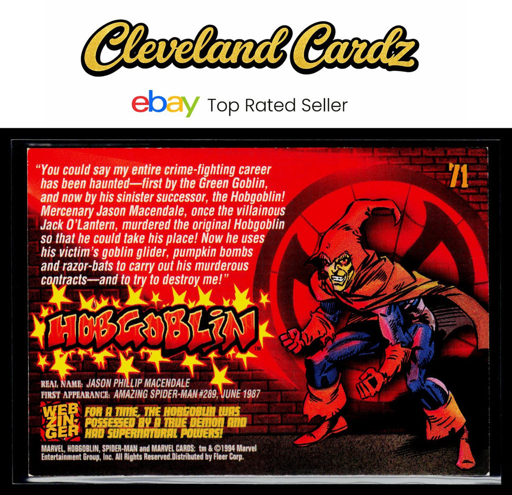 1994 Fleer The Amazing Spider-Man #71 Hobgoblin
