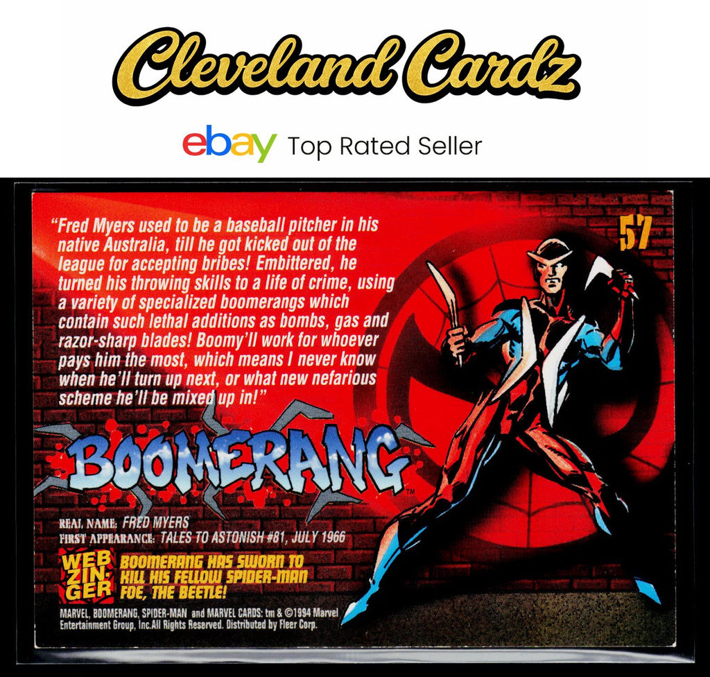 1994 Fleer The Amazing Spider-Man #57 Boomerang