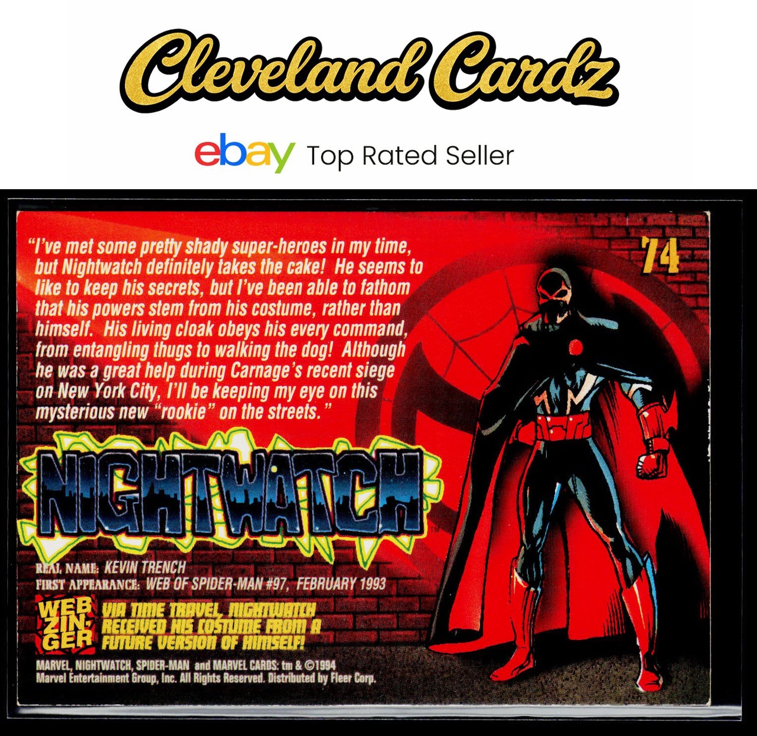 1994 Fleer The Amazing Spider-Man #74 Nightwatch