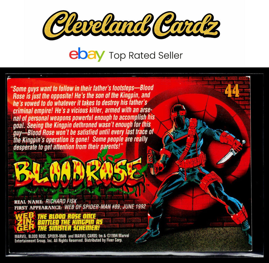 1994 Fleer The Amazing Spider-Man #44 Blood Rose