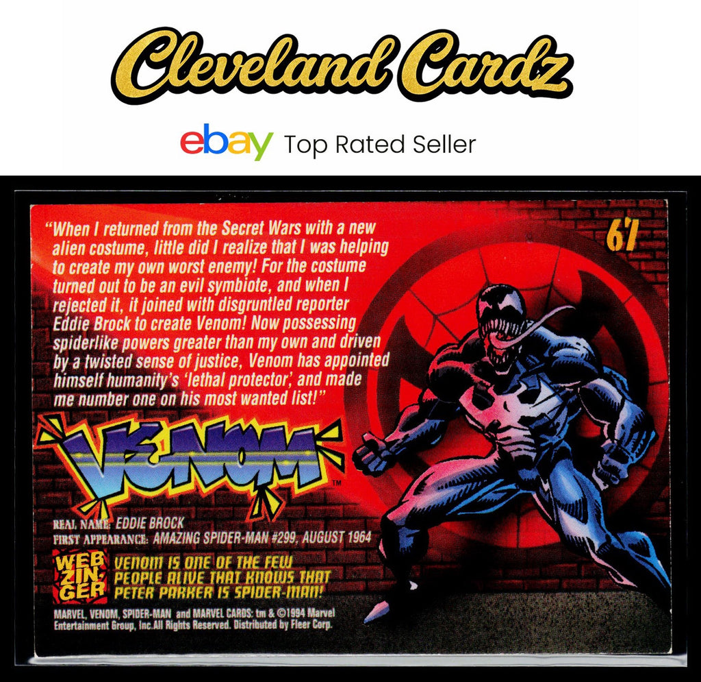 1994 Fleer The Amazing Spider-Man #67 Venom