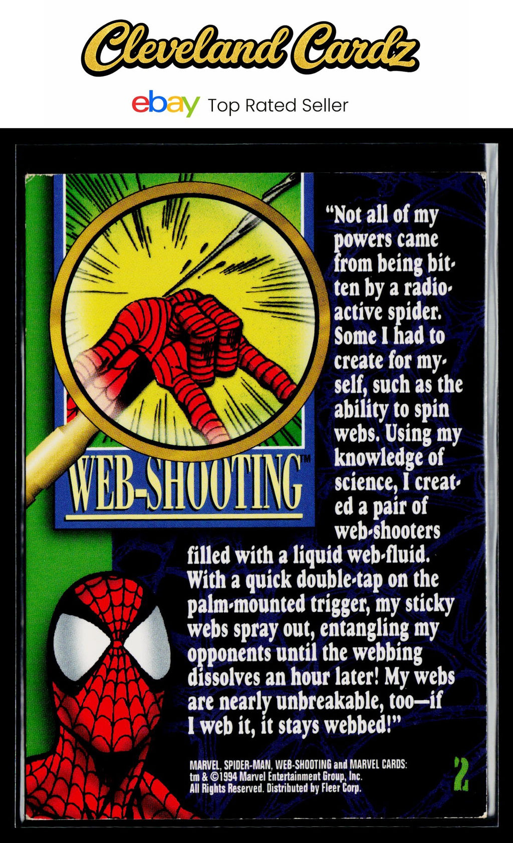 1994 Fleer The Amazing Spider-Man #2 Web-Shooting
