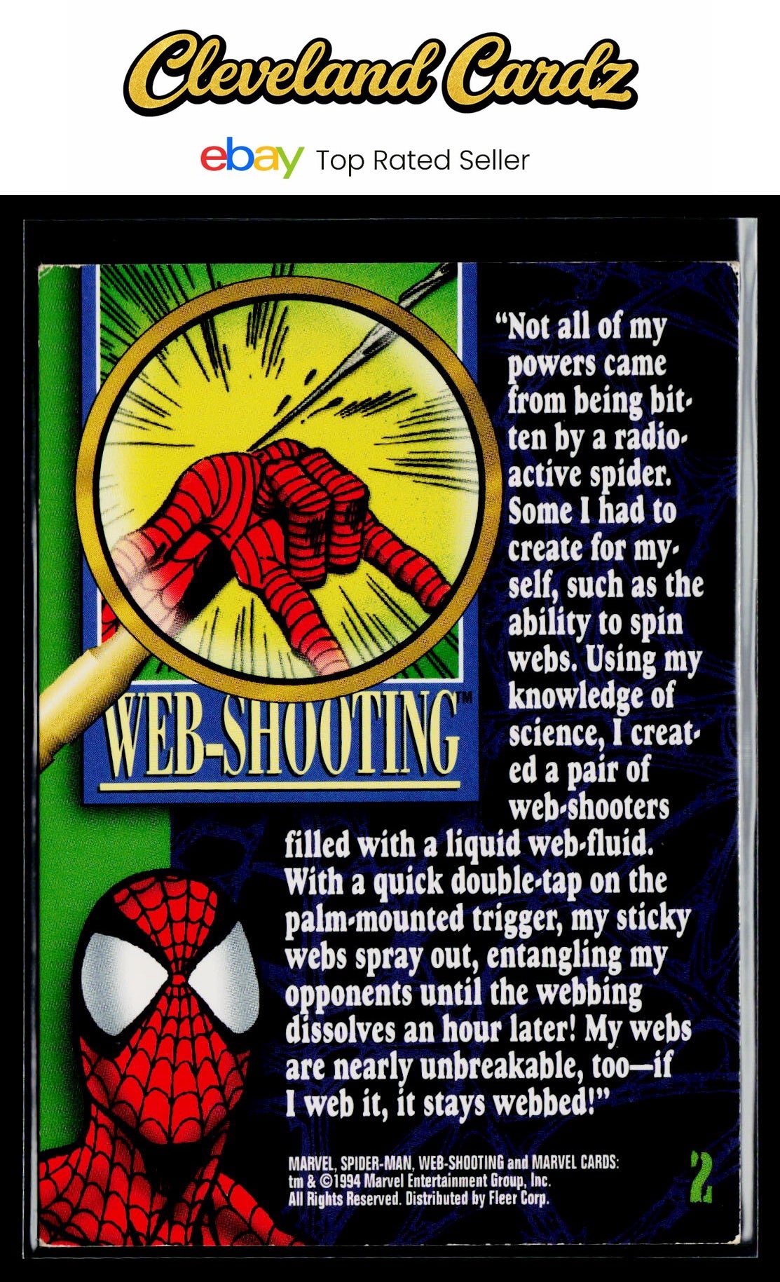 1994 Fleer The Amazing Spider-Man #2 Web-Shooting