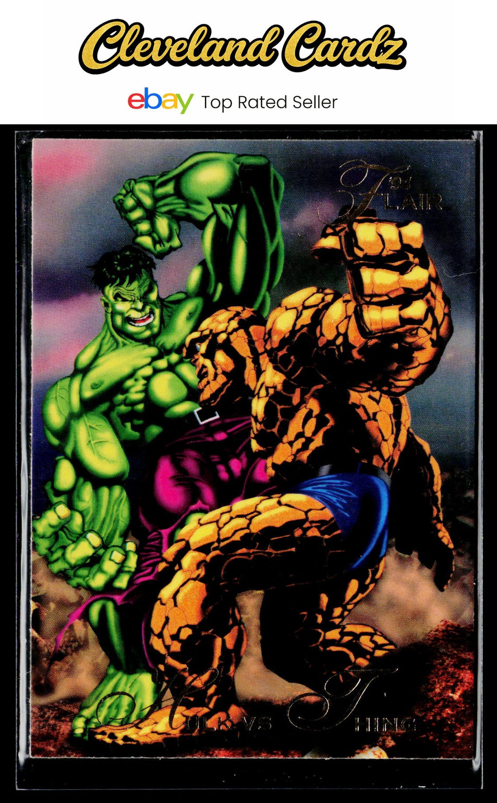 1994 Flair Marvel Annual #7 Hulk vs Thing