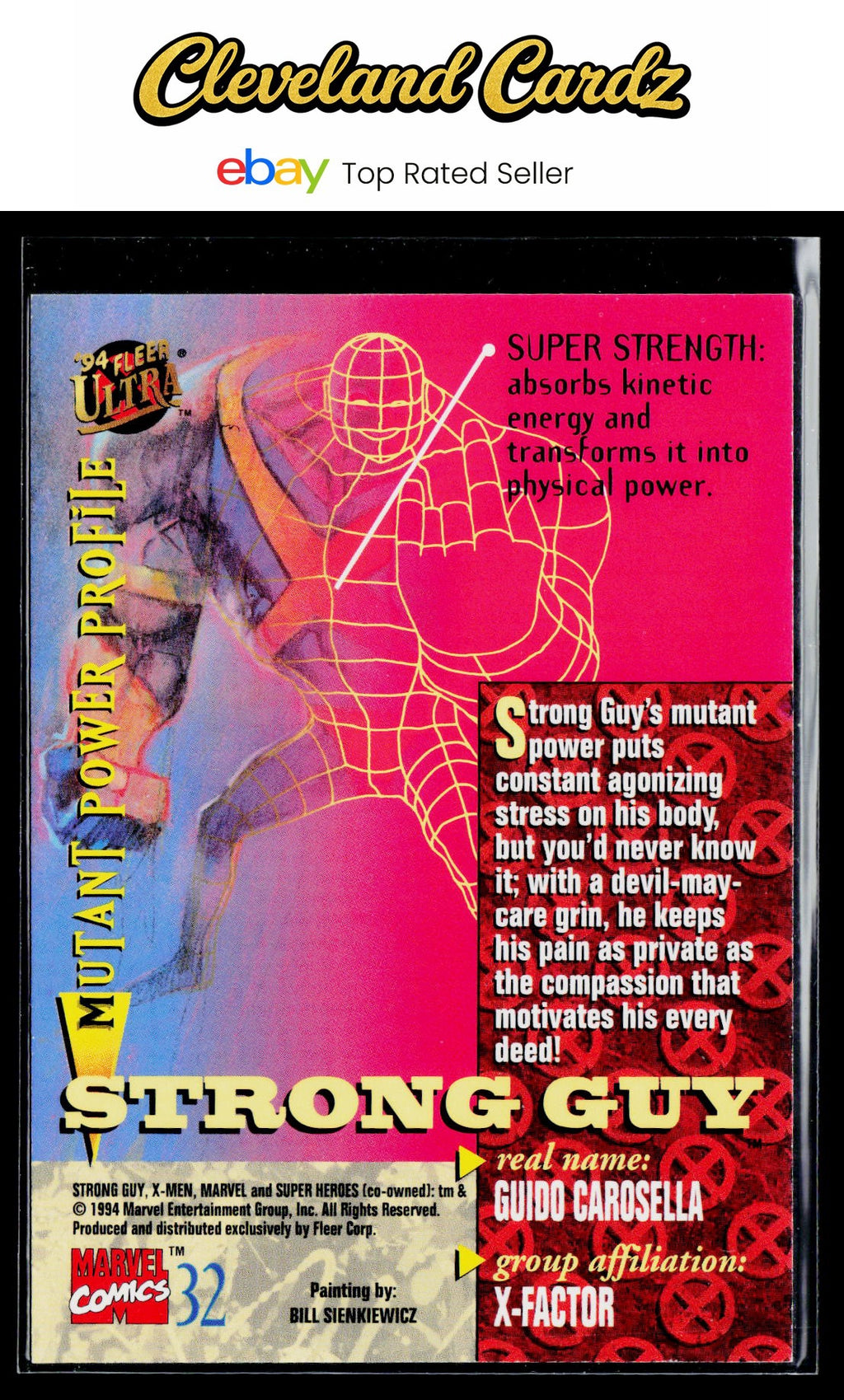 1994 Ultra X-Men #32 Strong Guy