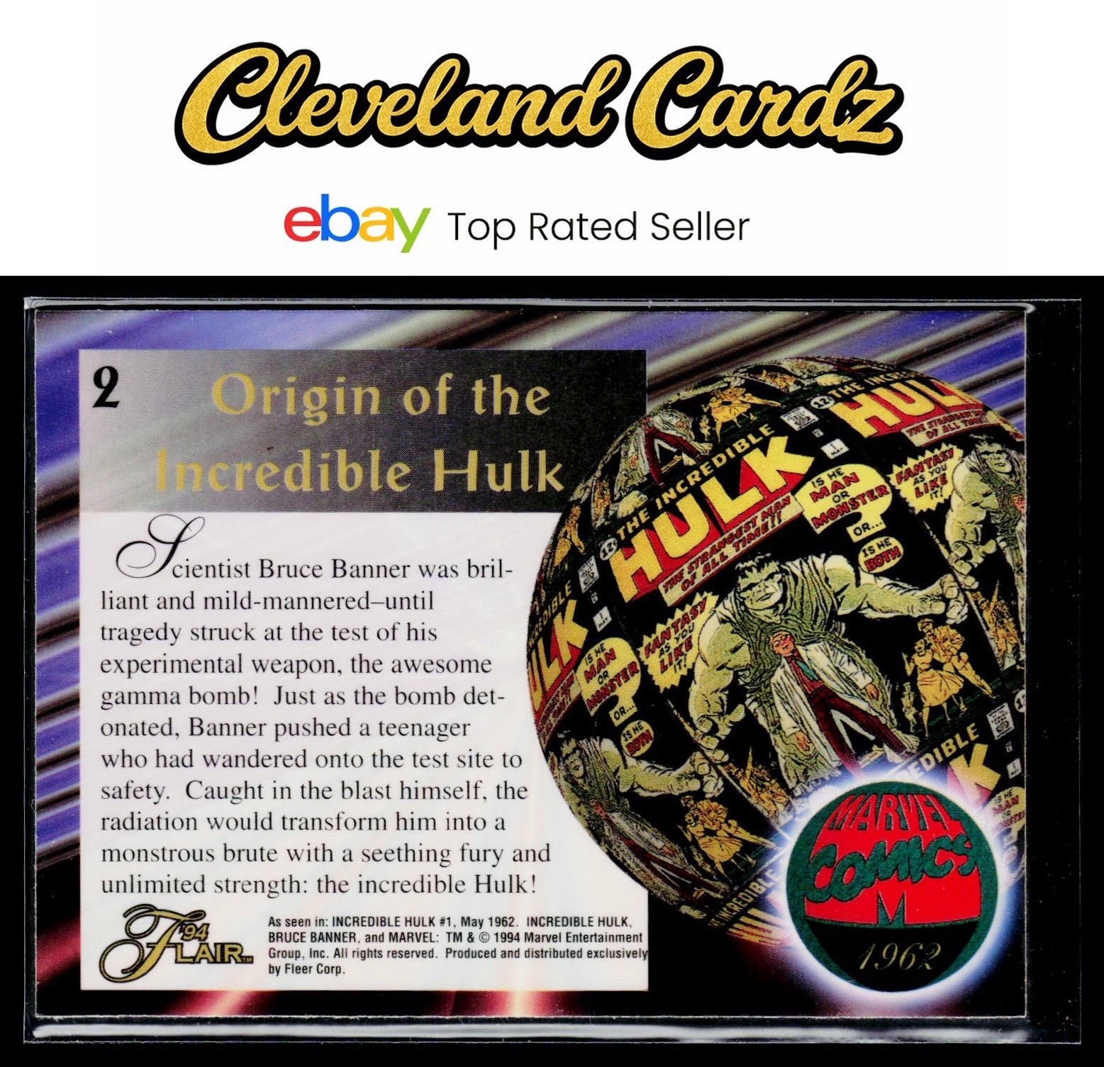 1994 Flair Marvel Annual #2 The Incredible Hulk