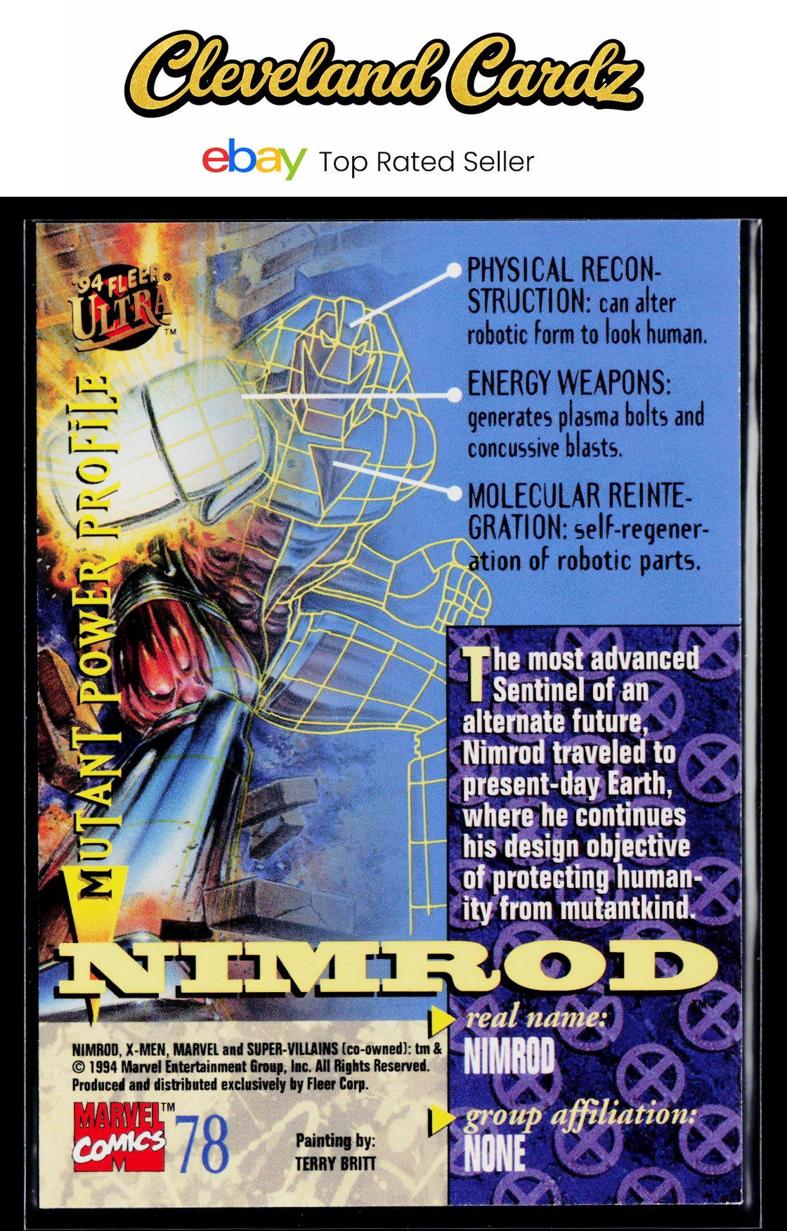 1994 Ultra X-Men #78 Nimrod