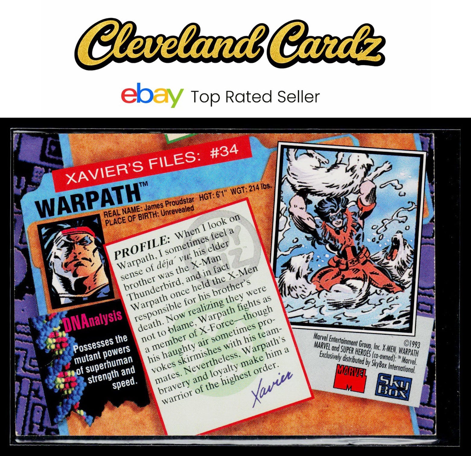 1993 Toy Biz X-Men Series 2 #34 Warpath