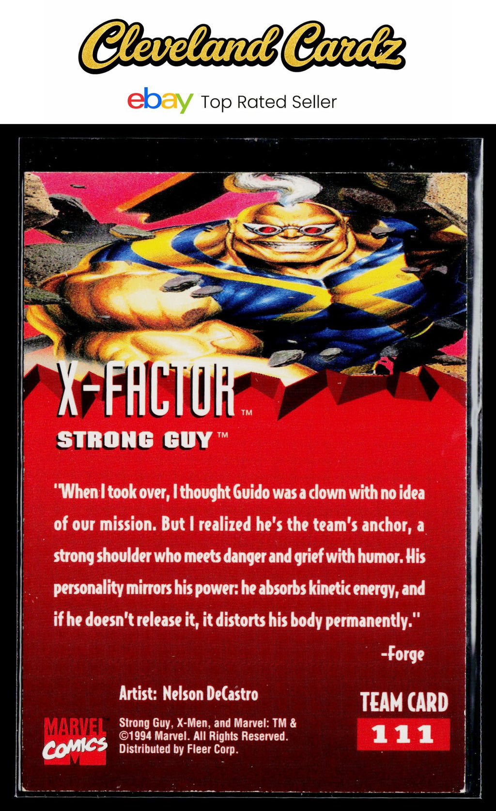1995 Fleer Ultra X-Men #111 Strong Guy