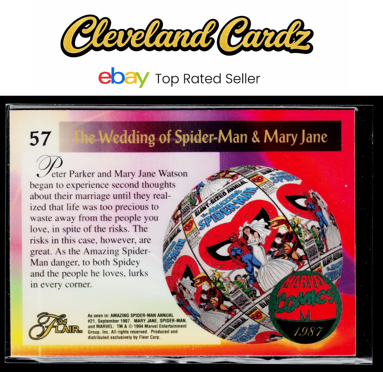 1994 Pepsi Marvel #41 Wedding