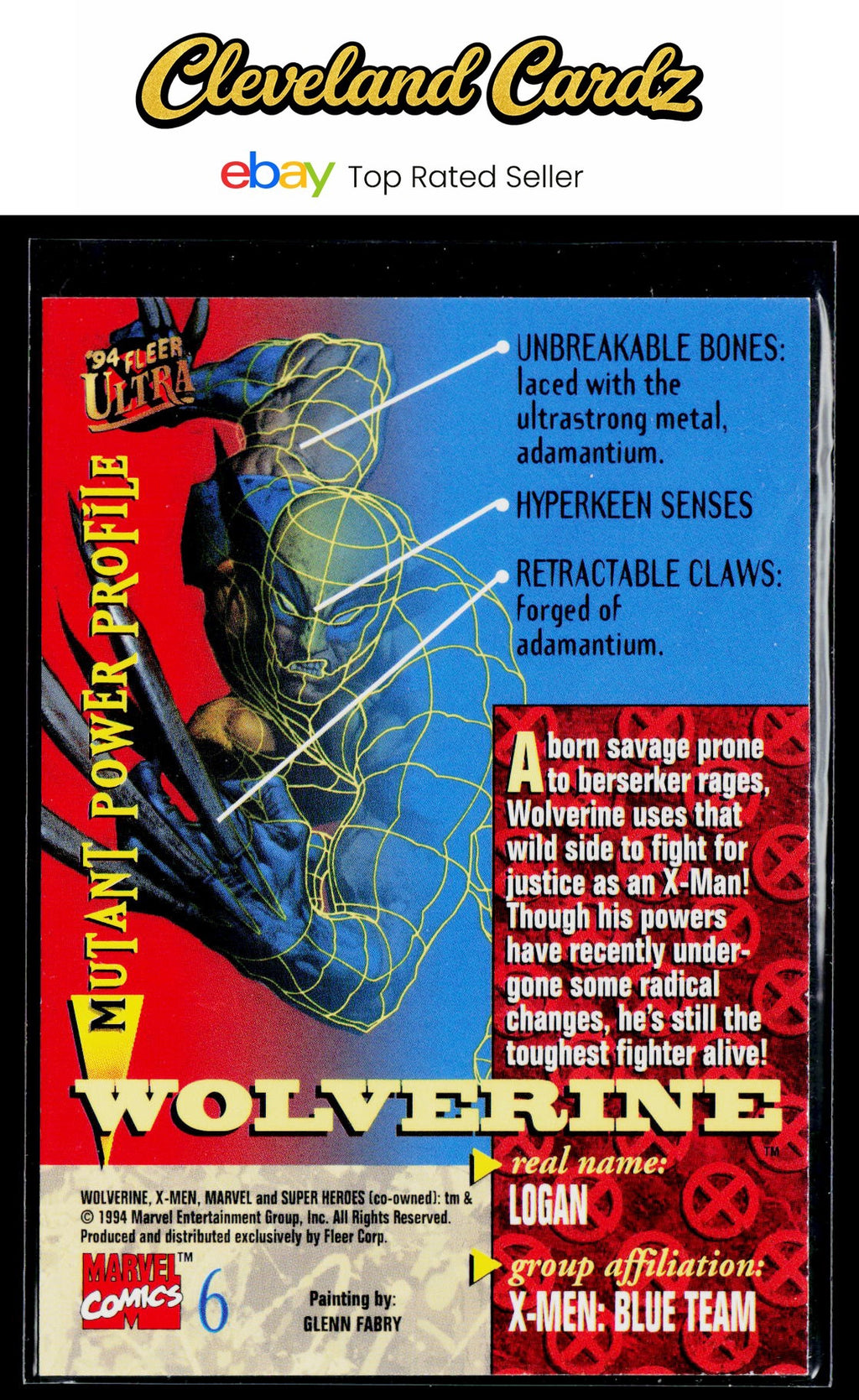 1994 Ultra X-Men #6 Wolverine