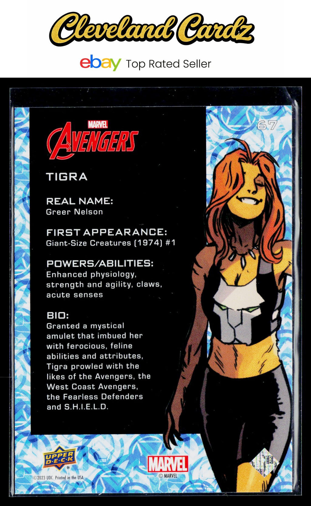 2024 Upper Deck Marvel Avengers #67 Tigra Blue