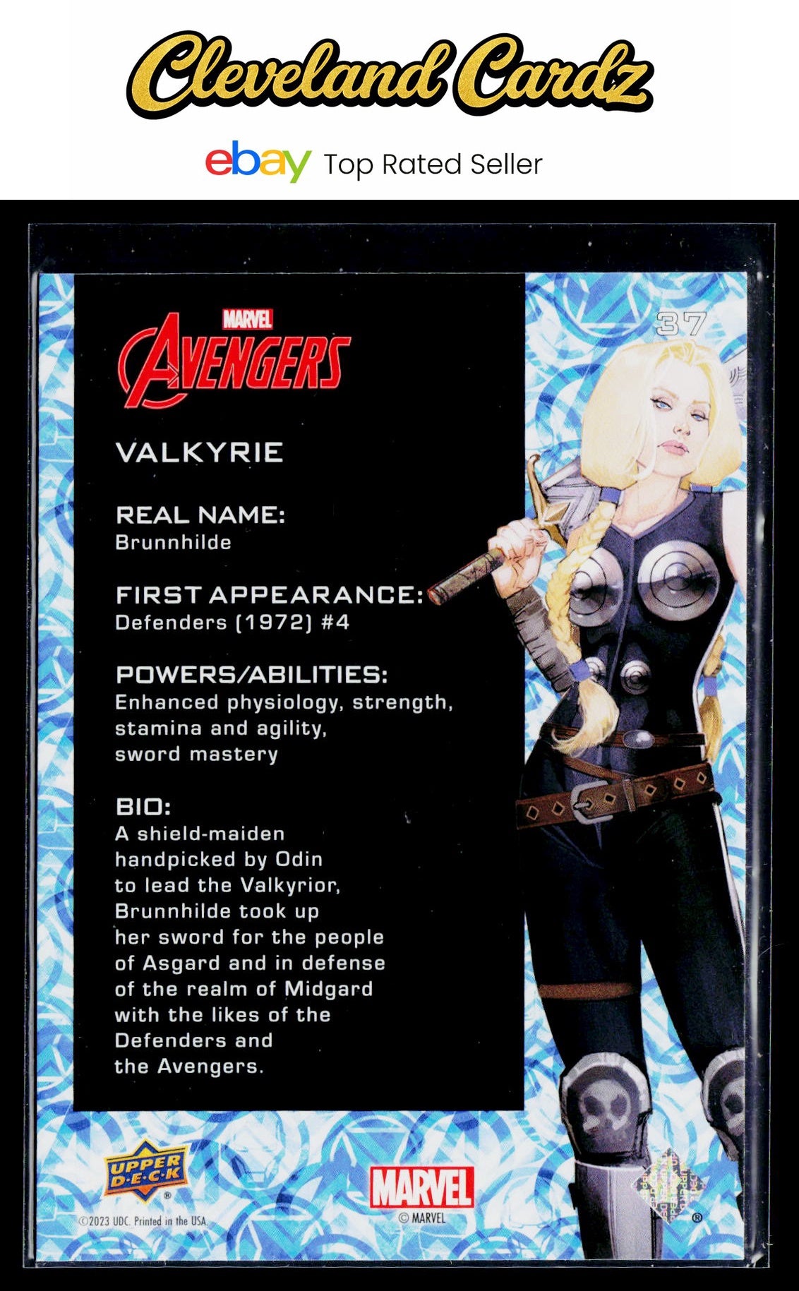 2024 Upper Deck Marvel Avengers #37 Valkyrie Blue